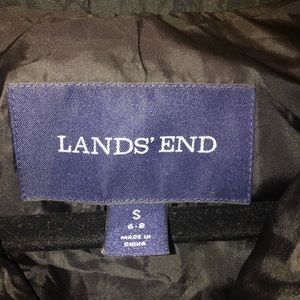 Lands end black down vest